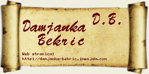 Damjanka Bekrić vizit kartica